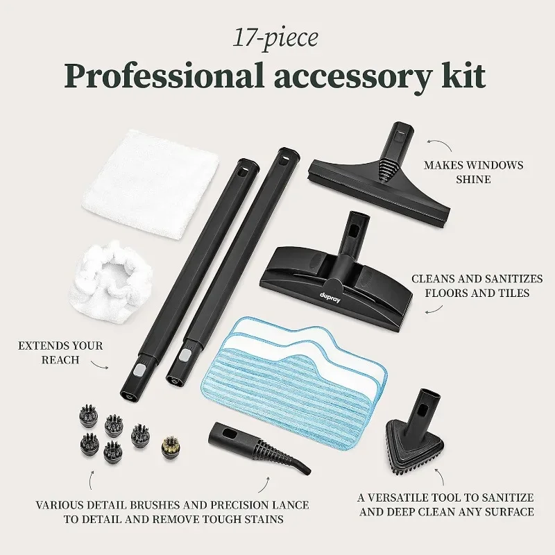 Tools.Neat Steam Cleaner Powerful Multipurpose Portable Steamer for Floors, Cars, Tiles Grout Cleaning Chemical Free Disinfectio