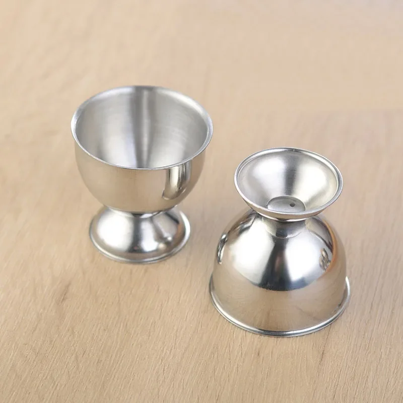 4pcs Stainless Steel Boiled Egg Cups Stand Rack Eggs Holder Kitchen Breakfast Cooking Tool Holder Cooking Tool Kitchen Gadgets