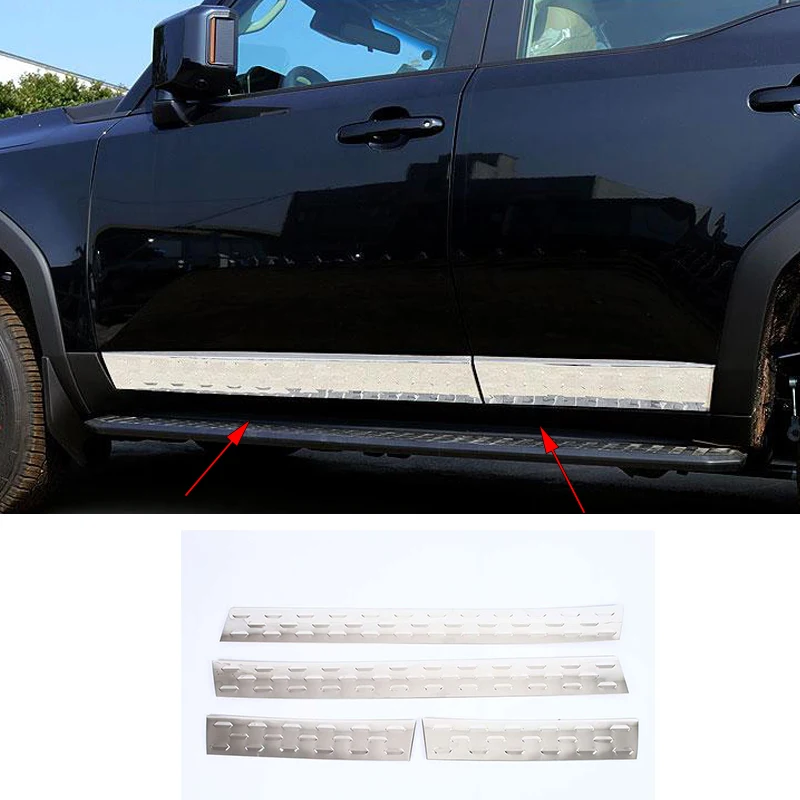 

FIT FOR Toyota Land Cruiser Prado LC250 2024 2025 chrome black Body Kit Side Door Car Body Molding Cover Trim Door protection