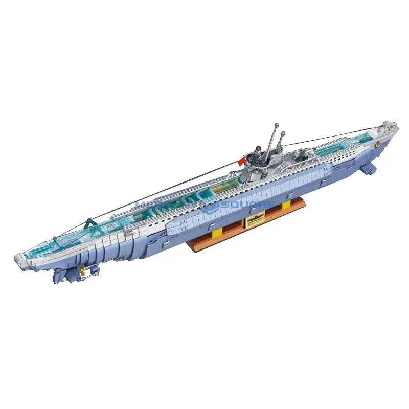 

VIIC U-552 Submarine Modern Military Engineering Transport MOC 628011 High Tech Model Building Blocks Bricks Kids Toy Boys Gift