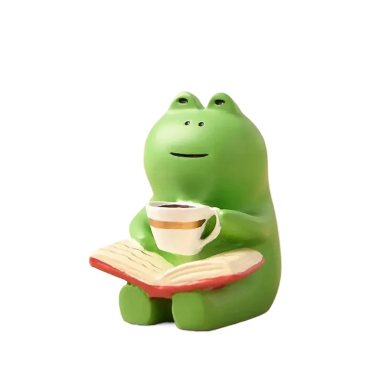 Frog Rocker Chair Cute Japanese Healing Small Decoration Office Desktop Decoration Car Center Control Decoration