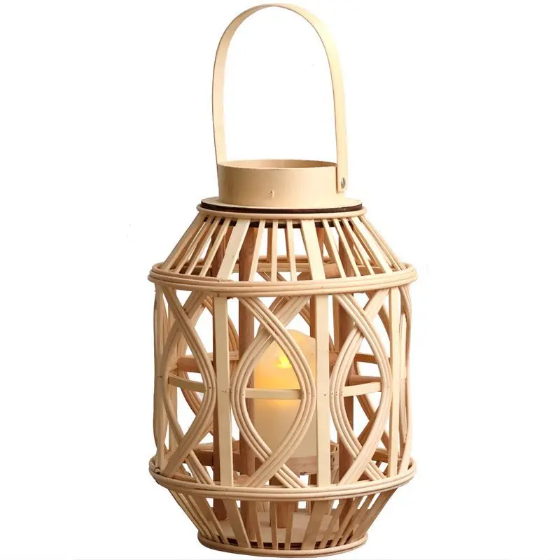

Rattan wind lamp candlestick living room study entrance atmosphere landscaping decoration ornament