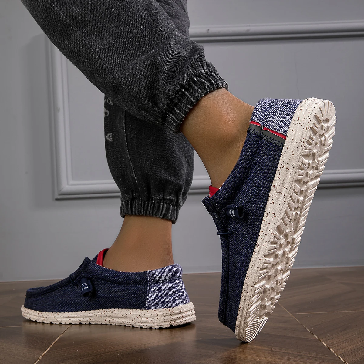 Unisex Outdoor Freizeitschuhe Leichte Slip-On Schuhe mit Weicher Sohle für Alle Jahreszeiten Tägliches Tragen Große Größen Morgen-Laufschuhe – Detail 10