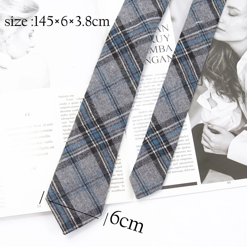 Mens Ties Classic Handmade Wool Tie for Men Fashion Gifts Necktie Striped Narrow Collar Cashmere Party Casual Tie Accessories