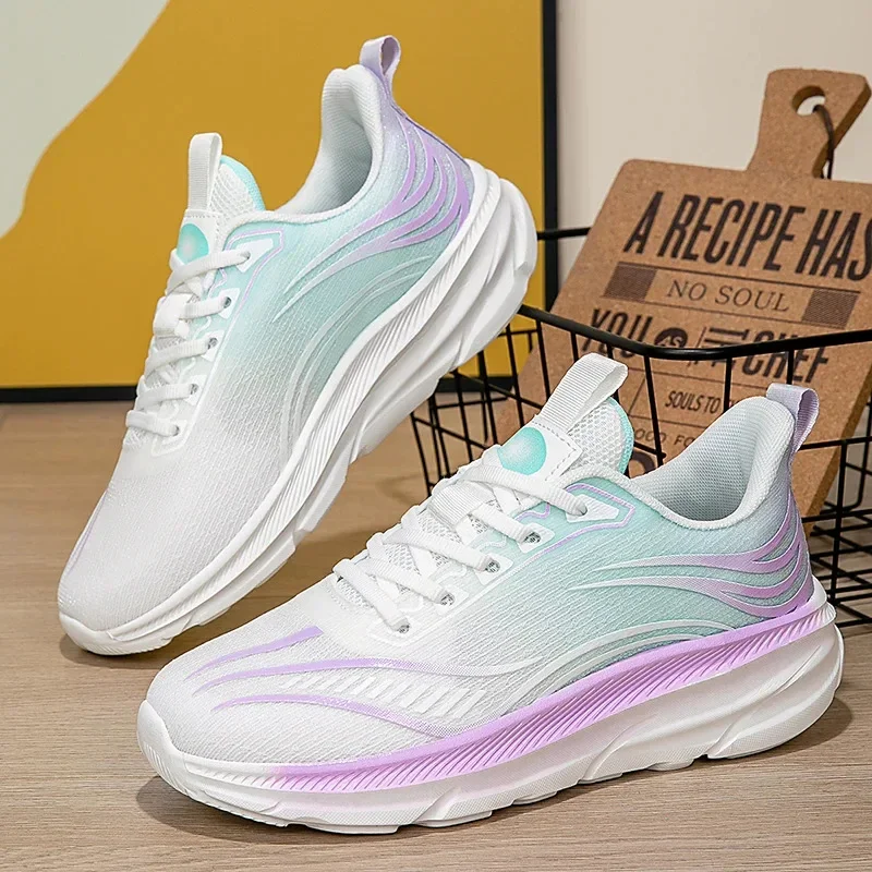 

Сверхлегкая спортивная обувь. Модная сетчатая обувь Fei с цветными блоками. Дышащая удобная модная универсальная женская обувь на шнуровке.