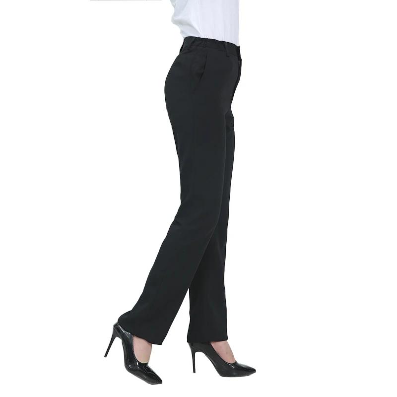 Pantaloni da lavoro neri da donna alla caviglia uniformi da camerieri pantaloni da cuoco migliori femminili vita elastica ristorante cameriera abbigliamento da lavoro