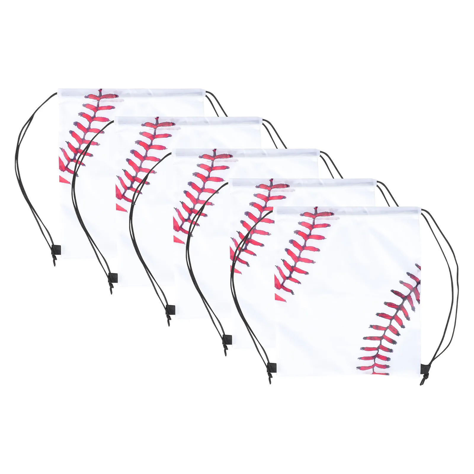 

5Pcs Candy Snack Bag Multiuse Drawstring Backpack Large Capacity Baseball Basketball Gym Fitness Sports Team Training Ball