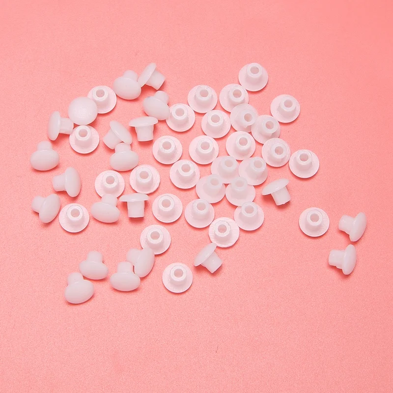 Kunststoff runde Abdeckung Schraub verschluss Deckel weiß 50 stücke für 5mm Durchmesser Loch
