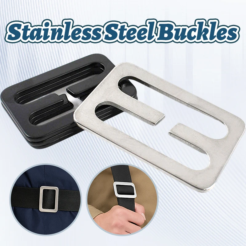 

10-30Pcs 20-50mm Stainless Steel Slider Buckle Sewing Bag Strap Metal Ring Buckles Webbing Loop Hook Carabiner DIY Accessories
