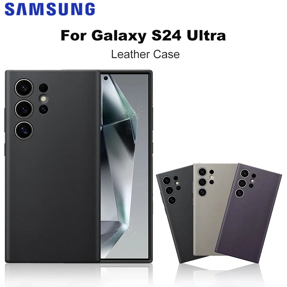 For Samsung Vegan Leather Case For S24 Ultra S24Ultra Vegan Leather Cover EF-GS928