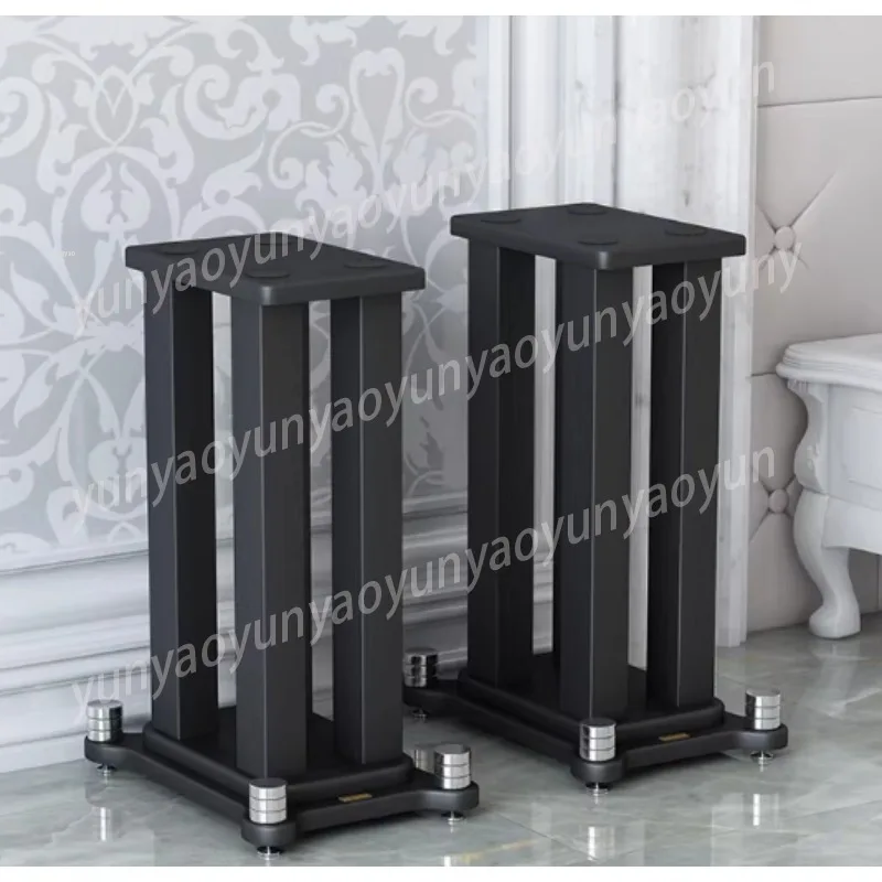 Soportes Profesionales para Altavoces, Trípode, Soporte de Audio, Estante para Altavoces, Bandeja de Escritorio, Soporte para Decodificador Satelital, Soporte de Suelo Metálico y de Madera (dos)