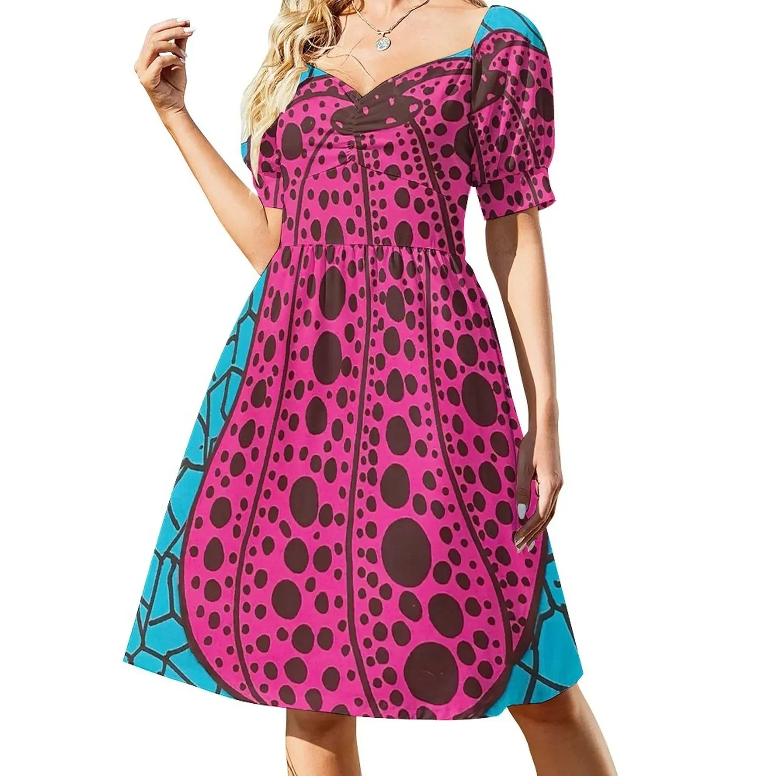 

Yayoi Kusama - Pink Pumpkin Short-Sleeved Dress Women's dresses Women's summer suit elegant party dresses for women 2025 Dress