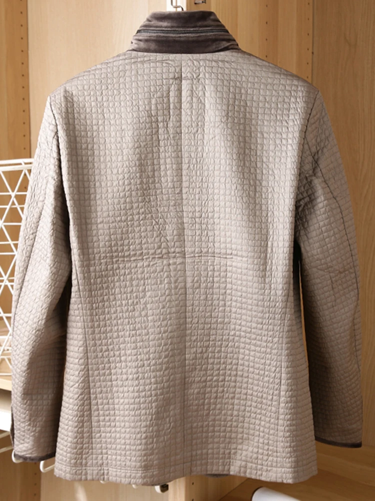 

Men's Casual Thiened Jaet Autumn Winter Warm Versatile ort Sle Polyester Fiber Long Sve Stand Collar Outerwear