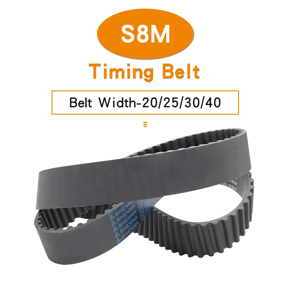 Toothed Belt Model S8M-1896/1904/1912/1936/1952/1960/2000/2032/2040/2048 Transmission Belts Width 20/25/30/40 mm Pitch 8 mm
