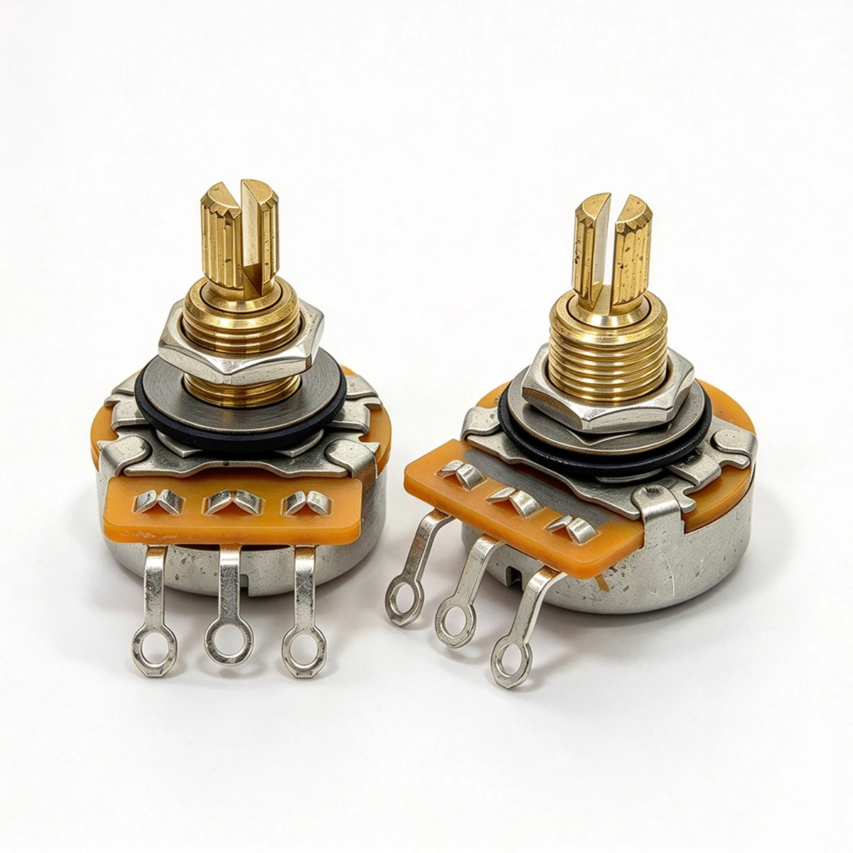 Miwayer 450G 250K/500K Brass Split Shaft Potentiometer Short Shaft 3/8