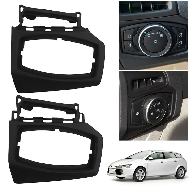 Dashboard Headlight Switch Button Frame Cover Trim Low&High Level Configuration for Ford Focus 15-18 Interior Accessories