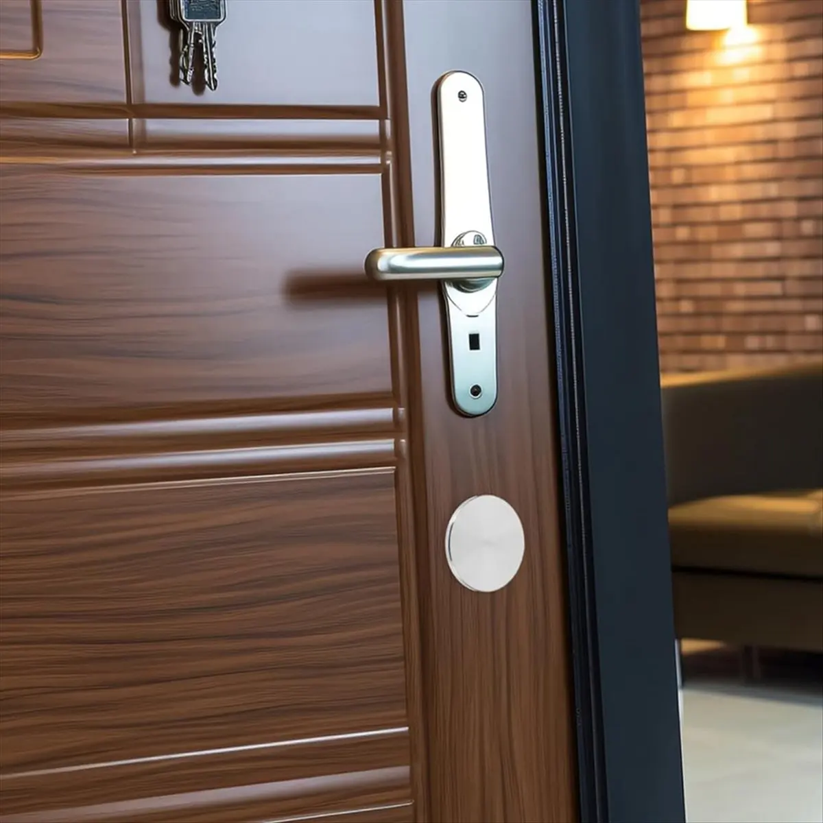 A22I 2PCS Door Hole Cover Door Hole Filler Plate Stainless Steel Door Knob Plate, Increase Home Security on Entry Doors