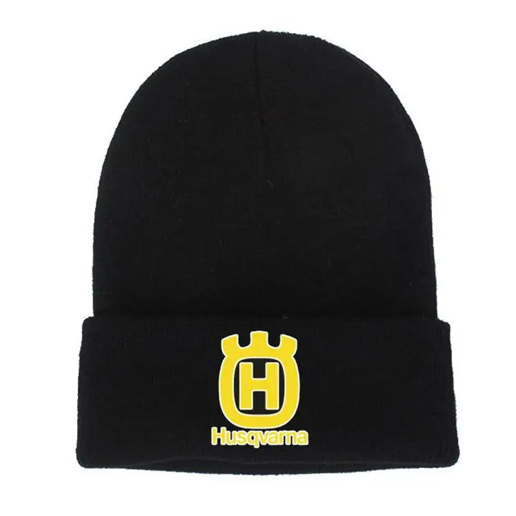 

Fashion Print Knitted Hat Autumn Winter Outdoor Warm Windproof Hip Hop Casual Hat For Husqvarna 701 SUPERMOTO Norden 901 401 CNC