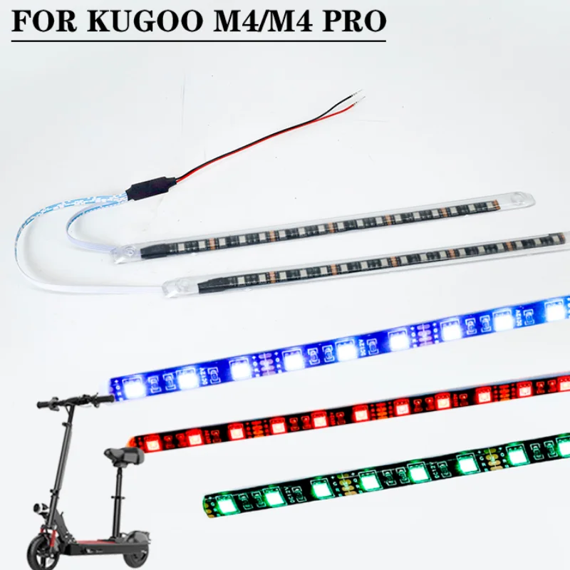 Electric Scooter Waterproof Night Safety Warning Light Strip For Kugoo M4/M4 Pro Flashlight Bar Lamp LED Light Strip Accessories