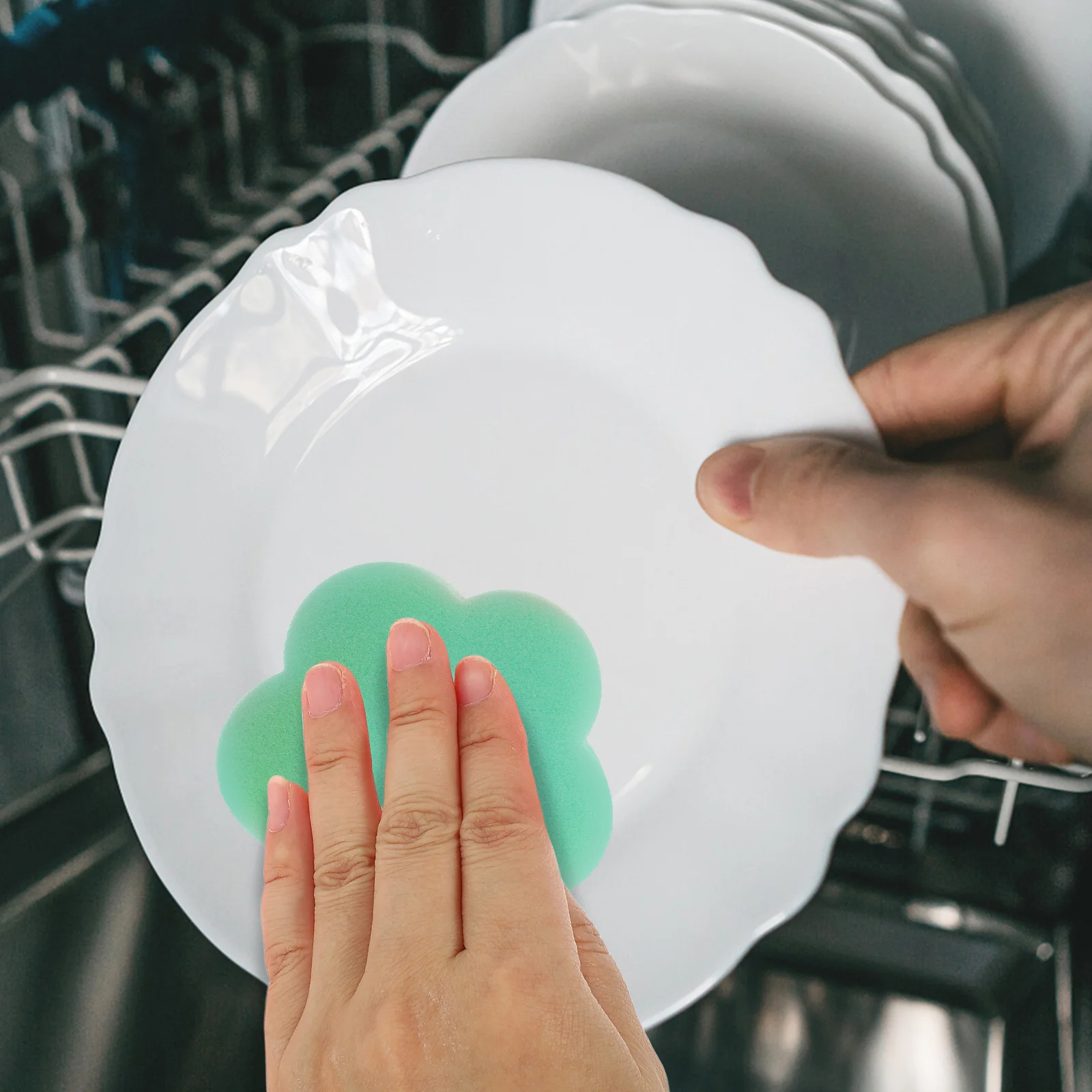 

10pcs Cleaning Sponge Creative Beautiful Practical Kitchen Cleaning Sponge for Dish Cup Bowl Random Style