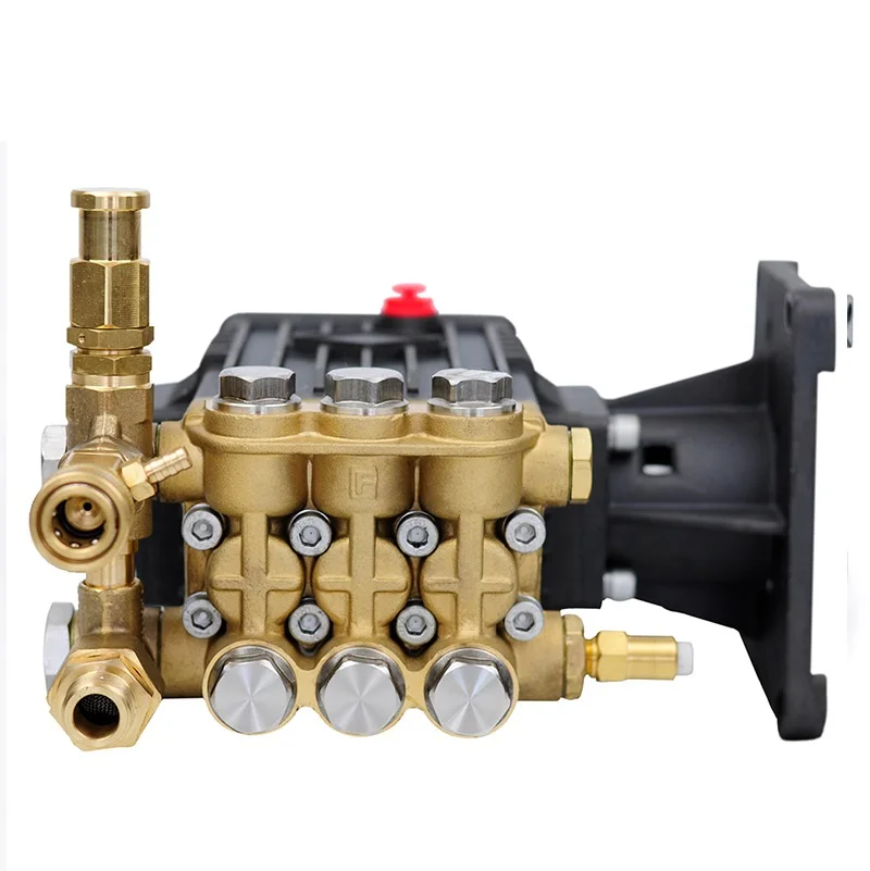 High Pressure Washer Pump F1807Q Brass Triplex Plunger Pump 250bar 15L/Min Hollow shaft 25.4mm for Gasoline/Diesel Engine Washer