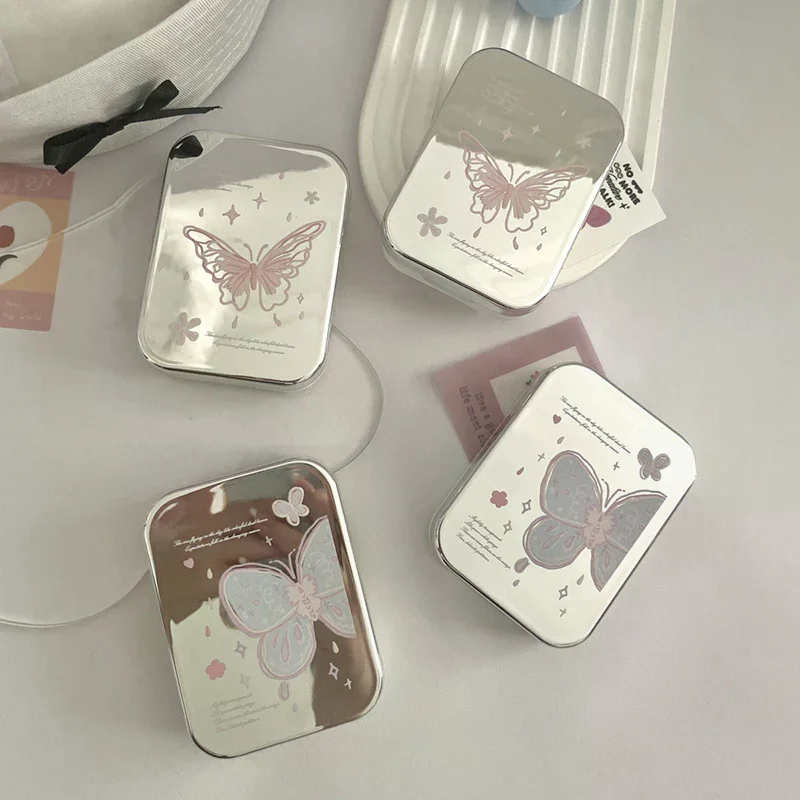 Two Pack Contact Lens Case Portable Mini Contact Lens Box Container Soak Storage Kit