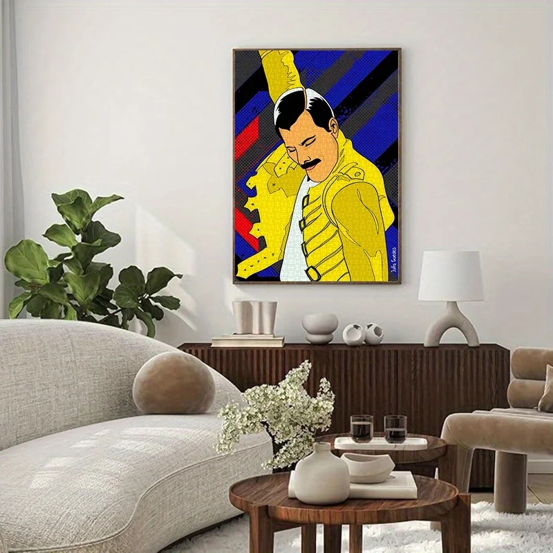 จิ๊กซอว์ภาพป๊อปอาร์ต เฟรดดี้ เมอร์คิวรี ฉากภาพเหมือน สำหรับผู้ใหญ่ ธีมดนตรี เกมเสริมสร้างสติปัญญา ของเล่นตกแต่งบ้านเพื่อการพักผ่อน