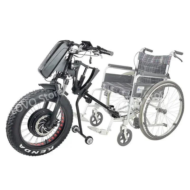 Neues 48V 1200W 20x4,0 Zoll elektrisches Handrad Wheelchai Attachment Handbike Kit mit 13Ah Akku