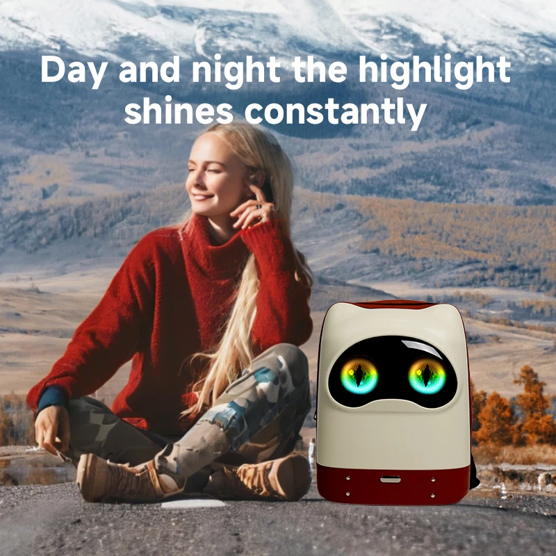 

APP DIY LOY Moto LED Backpack Women Backpack Led Screen Cell Phone Programming Outdoor Smart Pattern Lightweight Hard Case Bag