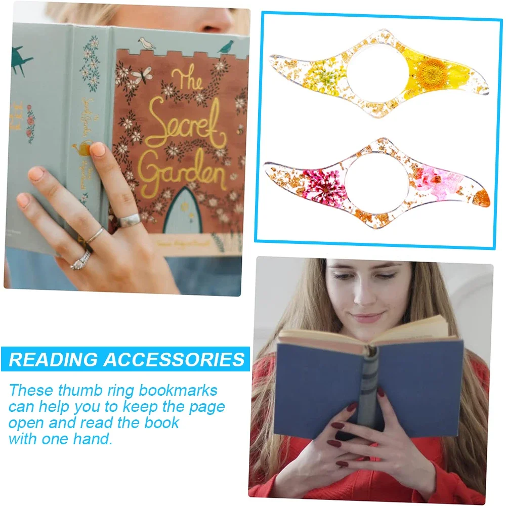 Exquisite Dried Flowers Thumb Book Support Book Page Holder Reading Aid Convenient Bookmark Book Accessories for School Office image 4
