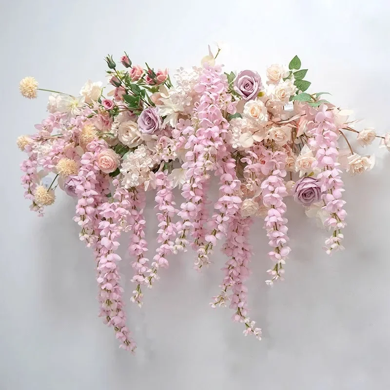 

Wall Hanging Decoration Simulation Hanging Arbor Flower Row Outdoor Wedding KT Board Background Garden Layout Fake Flower Arch