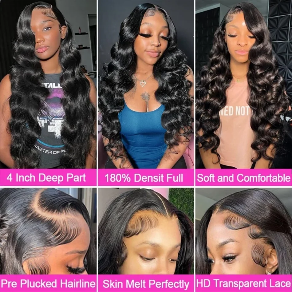 13X6 Body Wave Human Hair Pruiken 13X4 Hd Transparant Lace Front Pruik 100% Menselijk Haar Braziliaanse Pruiken 40 Inch Voor Vrouwen Keuze