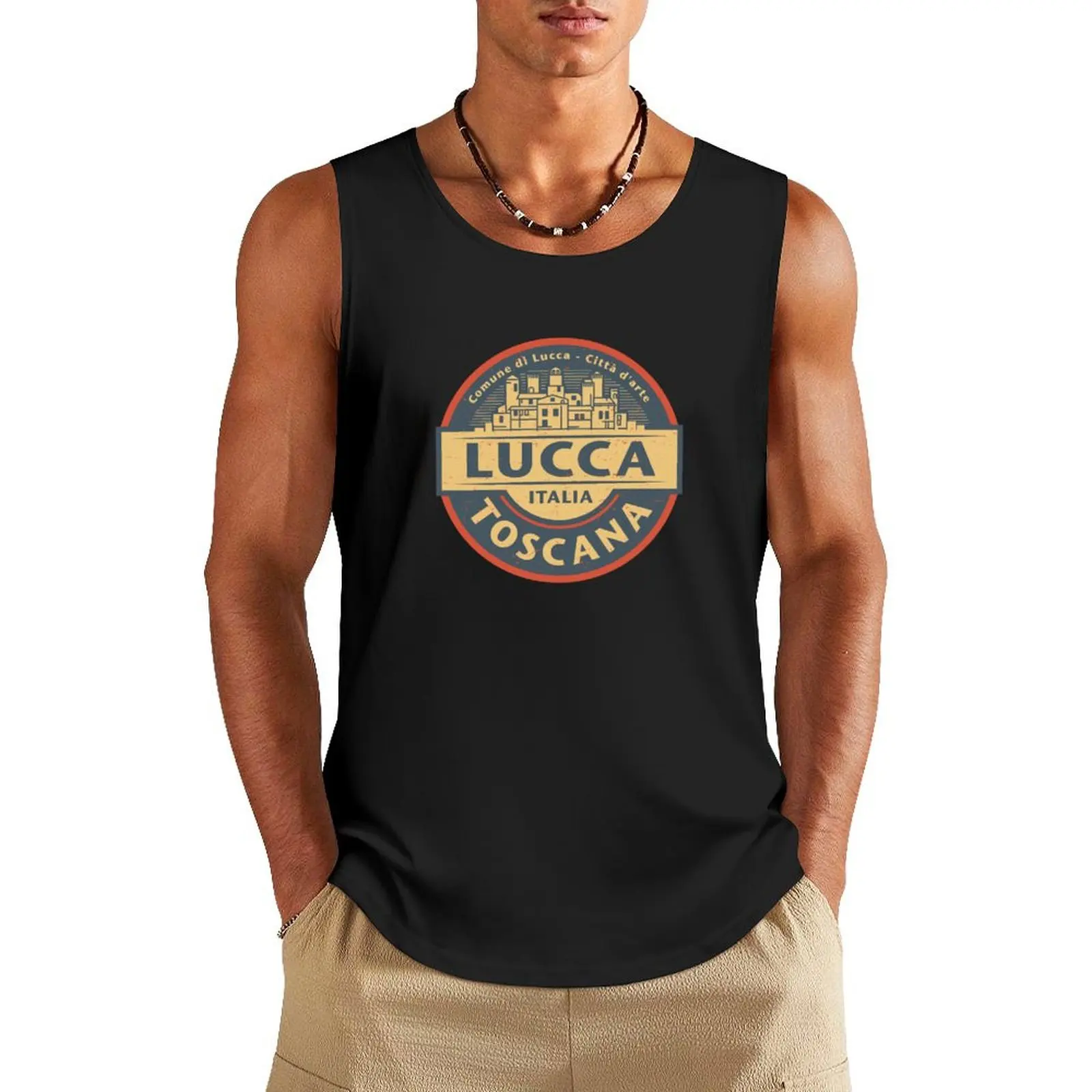 Lucca, Tuscany, Italy Tank Top Man clothes for gym sleeveless shirt man