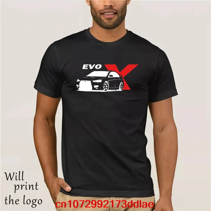 Homme imprimé décontracté 100% coton T-Shirt populaire Evo X t-shirt jdm pour les fans chemise d'évolution