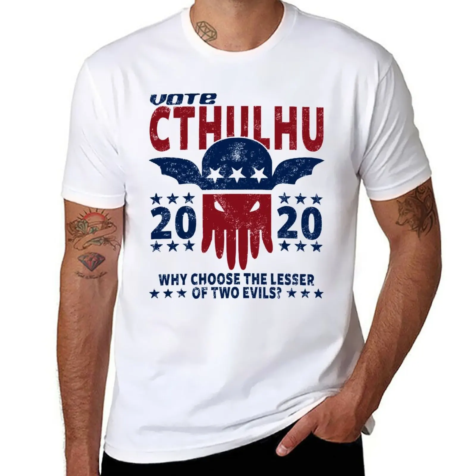 VOTE CTHULHU 2020 - CTHULHU AND LOVECRAFT T-Shirt cute clothes sports fans vintage clothes summer tops sweat shirts, men