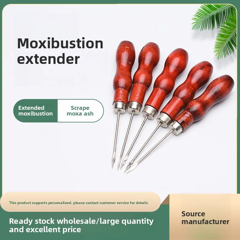 Moxa Stick Extender & Tool Set - Anti-Scrape Ash Scraper & Heat Shield for Moxibustion