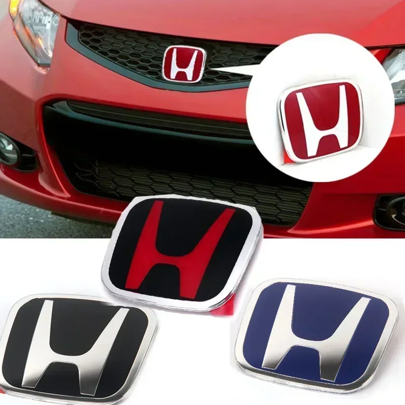 Rear Trunk Emblem Front Steering Badge Wheel Center Sticker for HONDA Civic Accord CRV HRV Fit Jazz City Odyssey Jade Vezel Logo