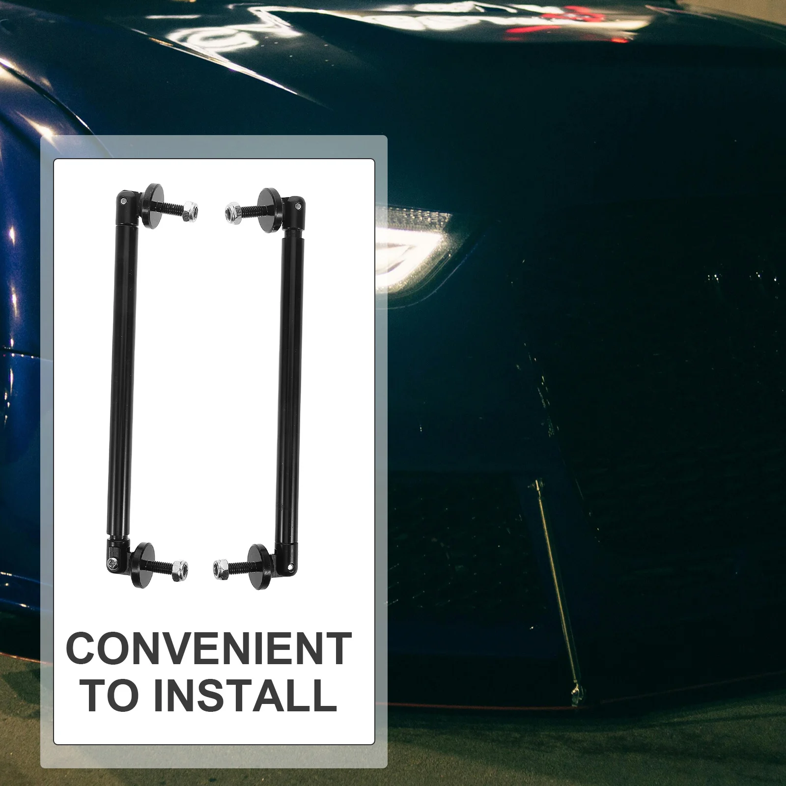 

Front Splitter Rods Adjustable Telescopic Black Aluminum Universal Bumper Strut Car Truck Auto Accessories