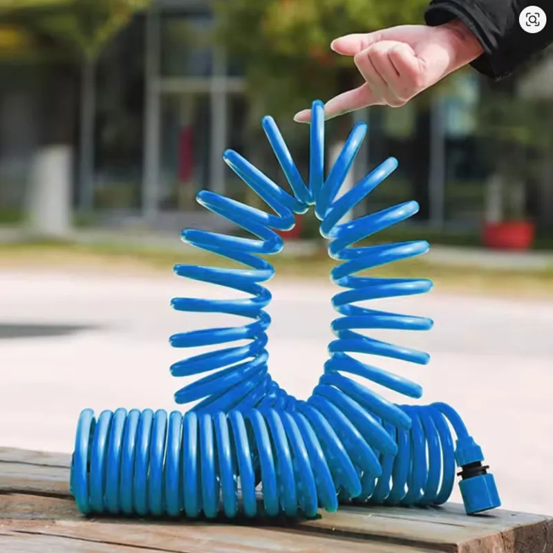 Expandable Retractable EVA Garden Hose 5m Portable Spring Water Pipe for Car Wash And Flower Lawn Watering Curly Magic Pipe