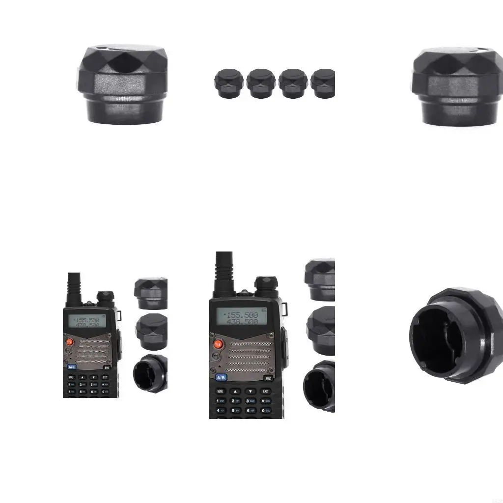 462E Volumekanaal Knob Cap Cover Vervanging voor UV5R UV-5R UV-5RA UV-5RB UV-5RC Plastic Black Caps