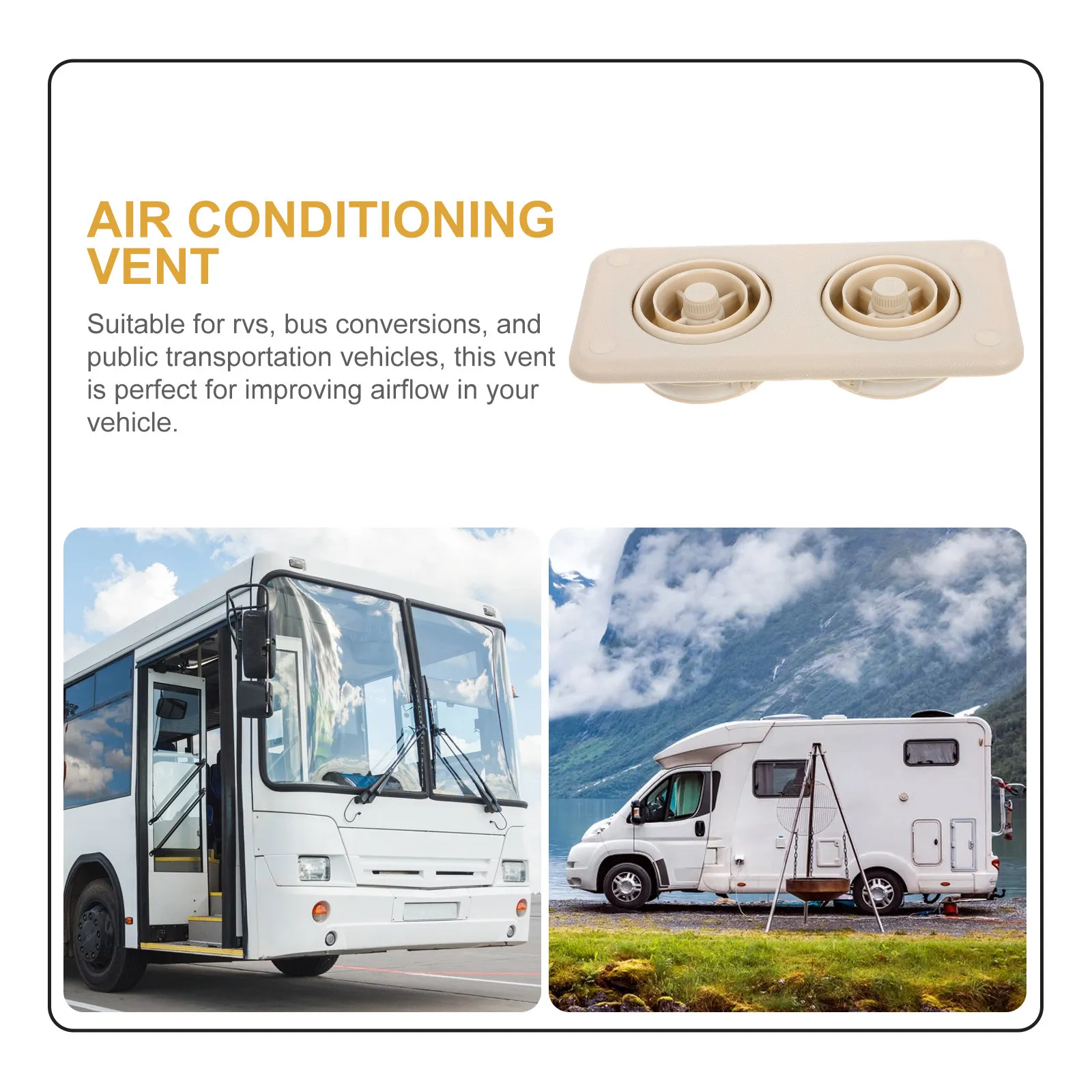 Roof Bus Air Conditioning Outlet Vent Flexible Airflow Adjustment High Temperature Resistant Easy Installation Truck Interior Ac