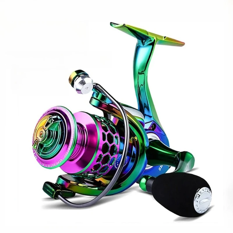 

Newest Saltwater/Freshwater Gear Ratio 5.0:1/4.7:1 22LB Max Drag CNC Metal Rocker 1000-6000 Series Spinning Fishing Reell