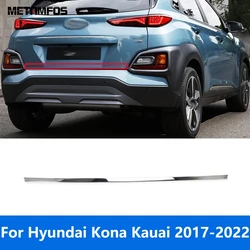 Rear Trunk Lid Cover Trim For Hyundai Kona Kauai 2017-2021 2022 Tailgate Door Cover Trim Garnish Strip Accessories Car Styling