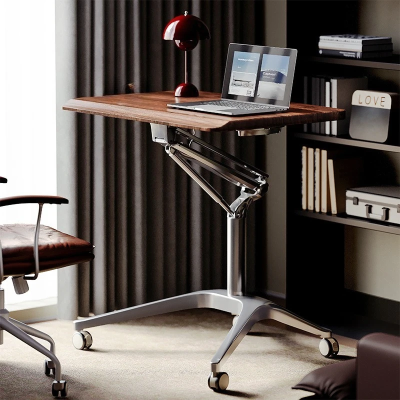 Pneumatic lifting computer desk Standing workbench Household writing desk Small notebook Mobile desk