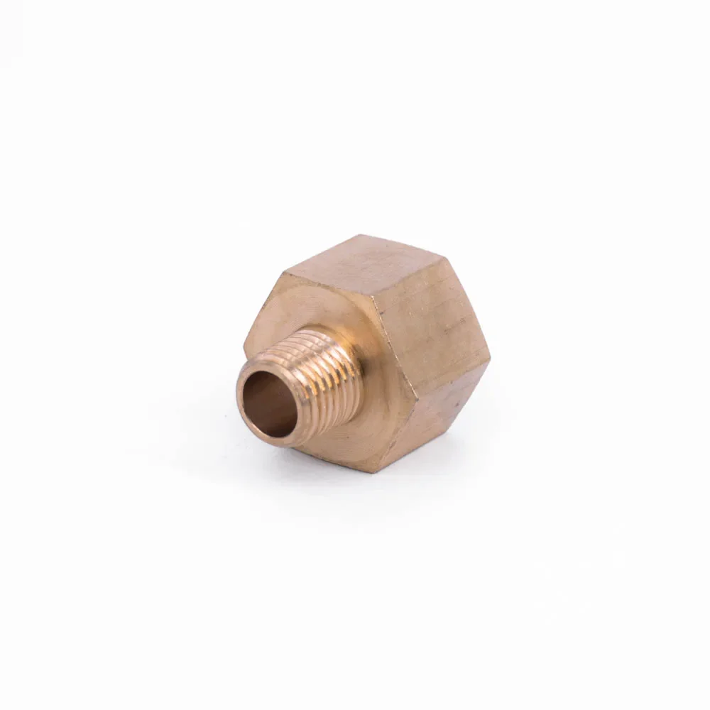 1/8" 1/4" 3/8" 1/2" NPT Female Male Hex Reducer Reducing Bushing Brass Pipe Fitting Connector Coupler Adapter for Pressure Gauge