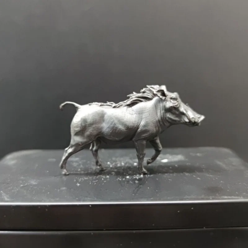 Antique Copper Mini Wild Boar & Porcupine Statue - Vintage Metal Animal Figurine for Micro Landscape & Desktop Decor
