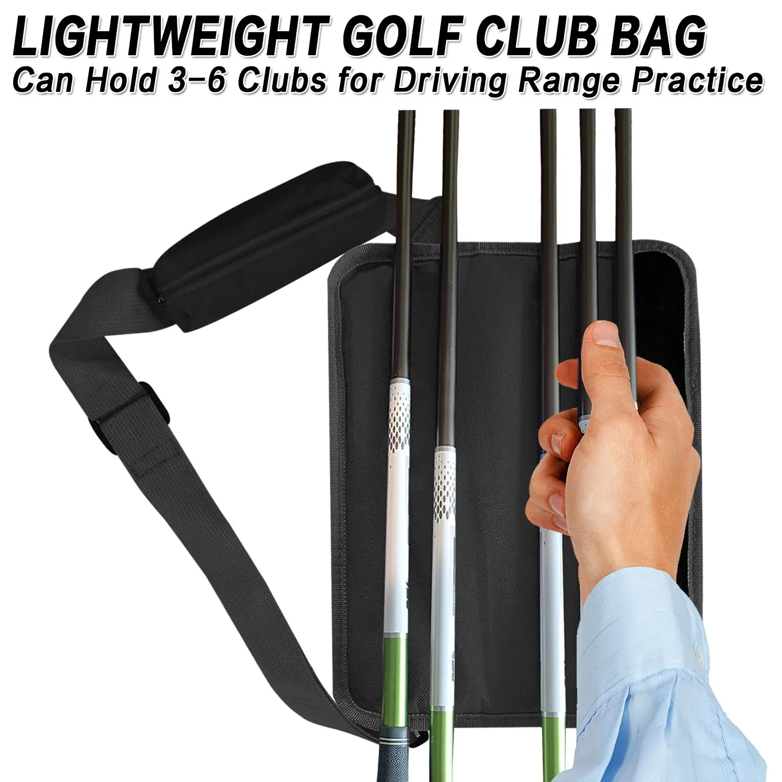 Golf Club Bag Mini Lightweight for Golfer With/Without Ball Pouch Pack, Portable for Driving Range Carrier Course Training Case