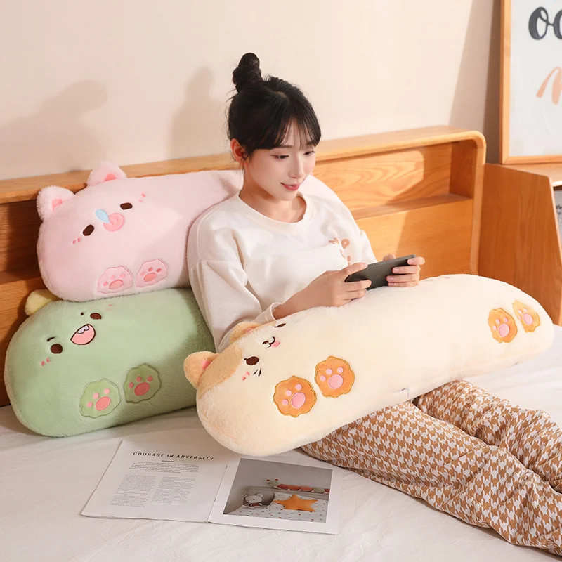 80/100 سنتيمتر الكرتون الحيوان أفخم وسادة طويلة محشوة القط ديناصور أجش خنزير النوم تعزيز رفيق هدية عيد ميلاد