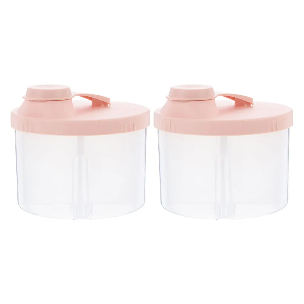 

2pcs Portable Milk Powder Box Large Capacity Travel Formula Dispenser Container Reusable Storage Keep Fresh LeakProof Baby