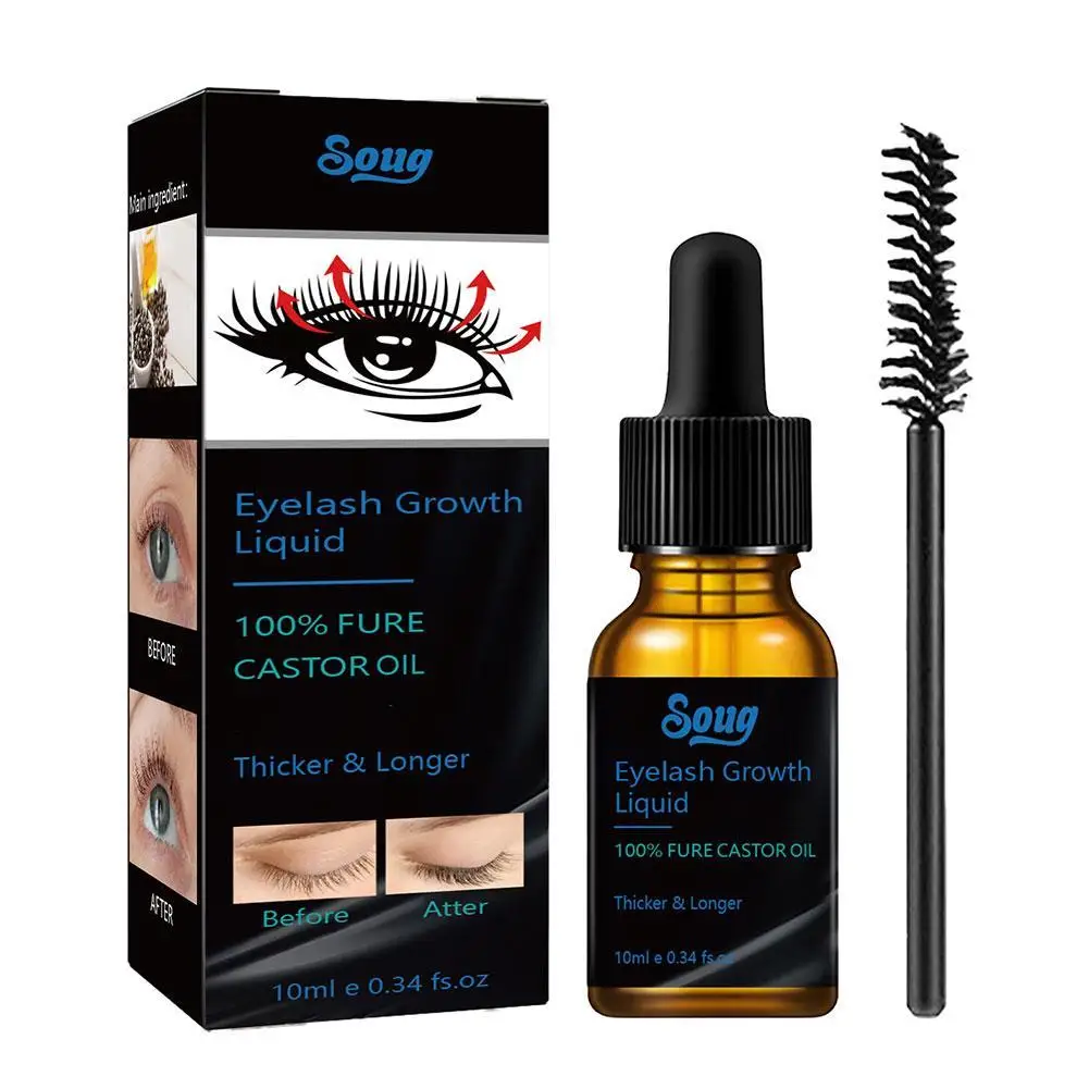 10Ml Ricinusolie Wimpers Groei Etherische Olie Wimper Groei Dikke Enhancer Lash Groei Wenkbrauw Behandelingen Serum Nourishin E9h0